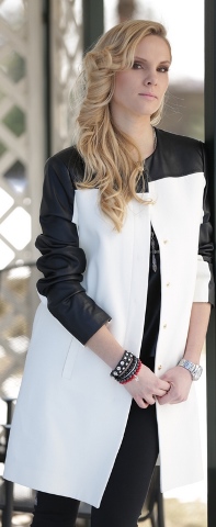 New Wave Fashion - Black & White Coat